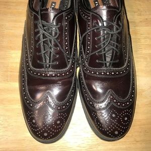 Florsheim 7.5D Cordovan Burgundy Leather Wingtip